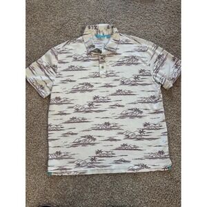 Tori Richard Honolulu Golf Polo Shirt Mens Large L Tropical Hawaiian Floral